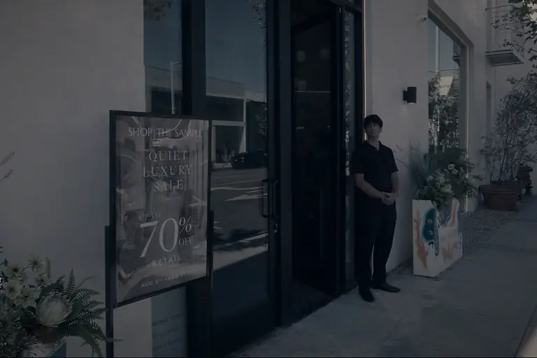 LDG officer posted at a storefront entrance
